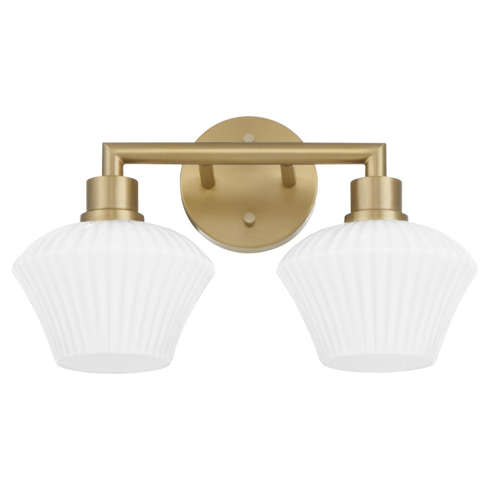 Cassini 2 Light Vanity, Aged Brass