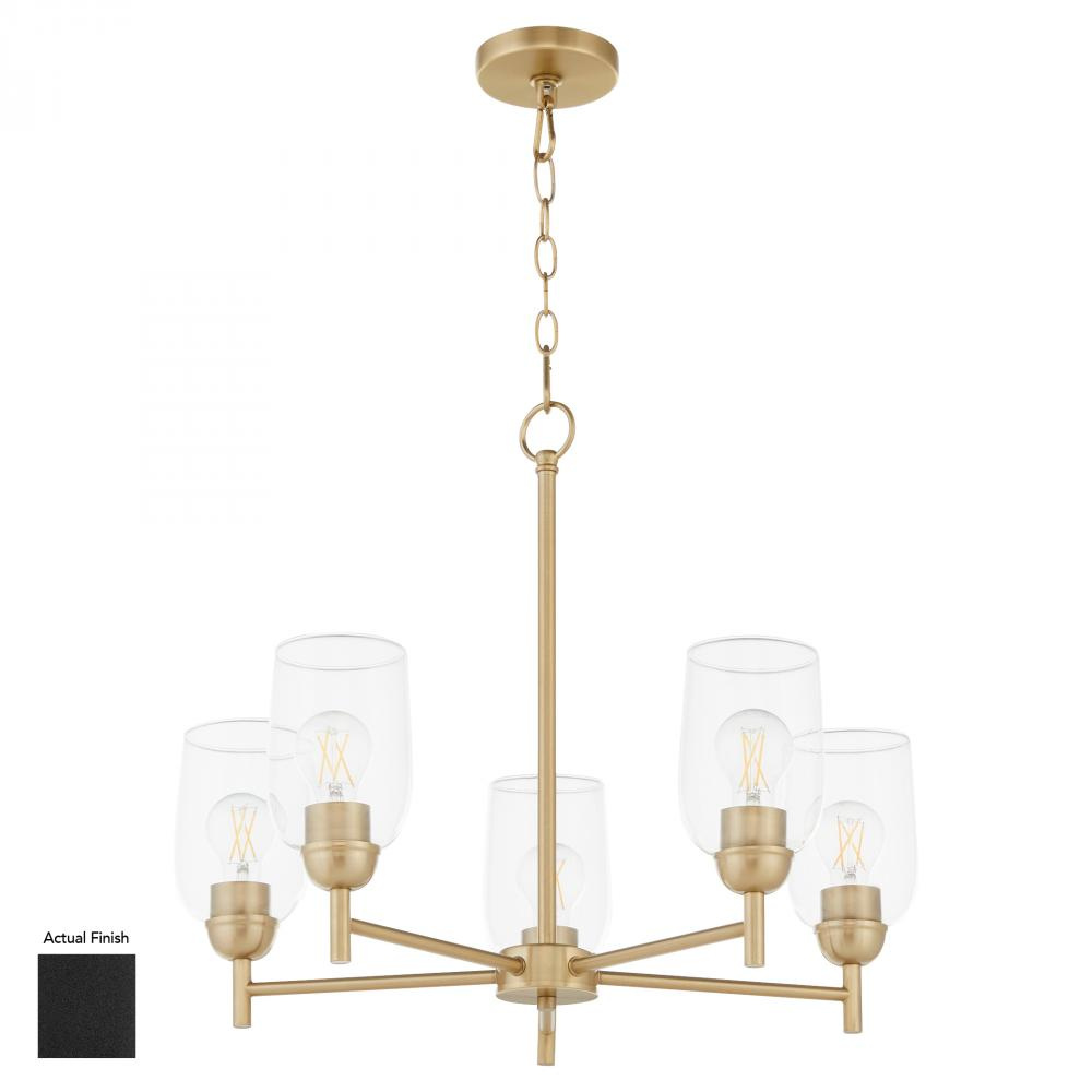 Wallinger 5 Light Chandelier, Matte Black