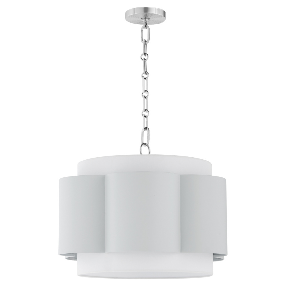 BELINDER 4 LIGHT PENDANT - BRITTANY BLUE/CHROME