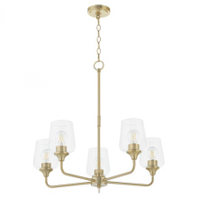Quorum 6313-5-80 - Raymond 5 Light Chandelier, Aged Brass