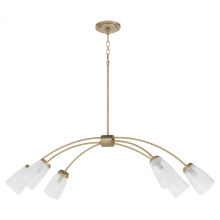 Quorum 6877-6-80 - Arpeggio 6 Light Linear, Aged Brass