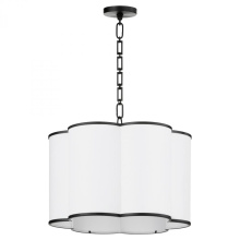 Quorum 8228-4-59 - Belinder 4 Light Fabric Pendant, Matte Black
