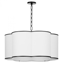 Quorum 8228-6-59 - Belinder 6 Light Fabric Pendant, Matte Black