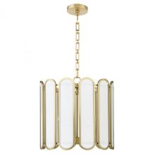 Quorum 824-4-80 - Belleview 4 Light Pendant, Aged Brass
