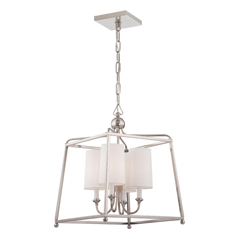 Libby Langdon for Crystorama Sylvan 4 Light Polished Nickel Mini Chandelier