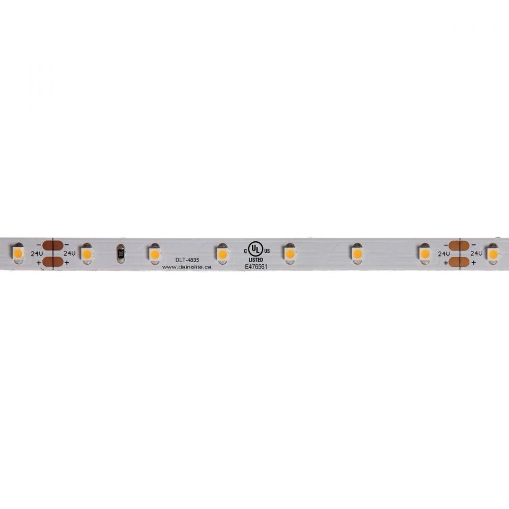 IP33 4.8W/M 3500K 24V DC, 5M Tape 8mm width, 60 LED/M CRI80+, Tape Light