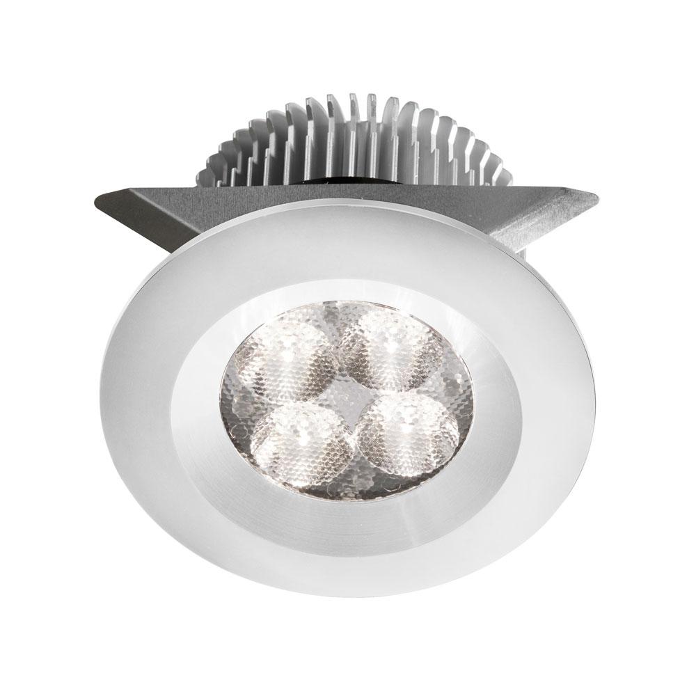 White 2x4W 3000K, CRI80+, 25Â° beam, 24VDC input with Male Connector, 18" Lead wire, D70xH50 mm