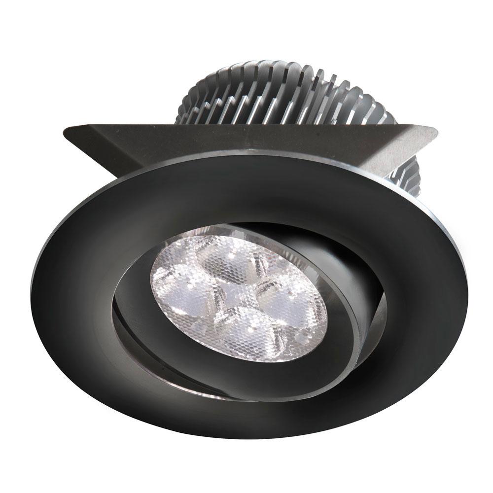 Black 2x4W 3000K, CRI80+, 25Â° beam, 24VDC input with Male Connector, 18" Lead wire, D84xH50 mm