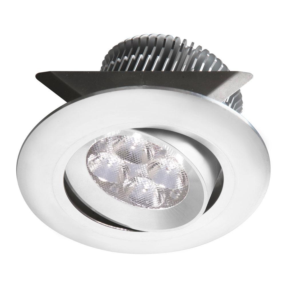 White 2x4W 3000K, CRI80+, 25Â° beam, 24VDC input with Male Connector, 18" Lead wire, D84xH50 mm