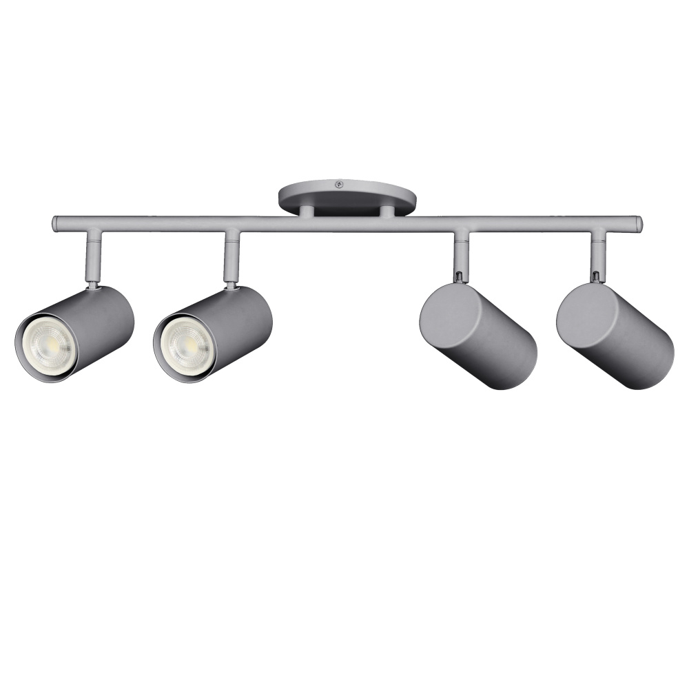 4 Light Track Light in Satin Chrome