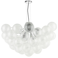 Dainolite CLZ-3612C-PC - 12 Light Polished Chrome Chandelier w/ Clear Spiral Glass
