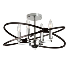 Dainolite PAL-184SF-PC-MB - 4LT Incandescent Semi Flush, PC and MB