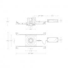 WAC Canada R3BRA-FCS-BN - Ocular 3.0 5CCT Round Adjustable Trim and Remodel Housing with New Construction Frame-In Kit and D