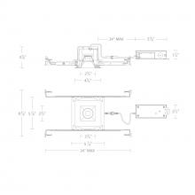 WAC Canada R3BSD-FCS-HZWT - Ocular 3.0 5CCT Square Donwlight Trim and Remodel Housing with New Construction Frame-In Kit and D