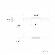 WAC Canada WS-62524-40-BN - Boulevard Bath & Wall Sconce