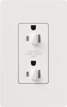 Lutron Electronics CAR-15-DDTR-WH-C - CLARO 15A TPR RSIST DUAL DIM RCPT WH CSA