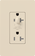 Lutron Electronics CAR-15-HDTR-LA-C - CLARO 15A TPR RSIST HALF DIM RCPT LA CSA