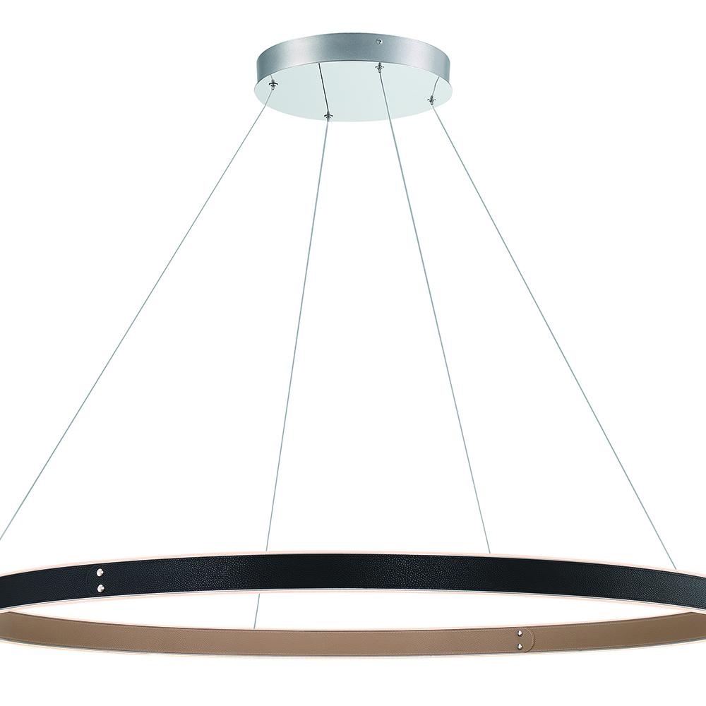 Verdura 1 Light Chandelier in Black + Brown
