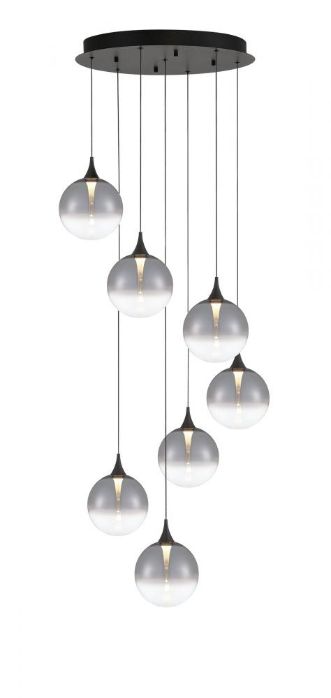 Iissa-Chandelier-7Lt-21In-BK-Sk