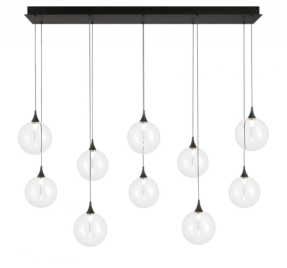 Iissa-Chandelier-10Lt-47In-BK-CL