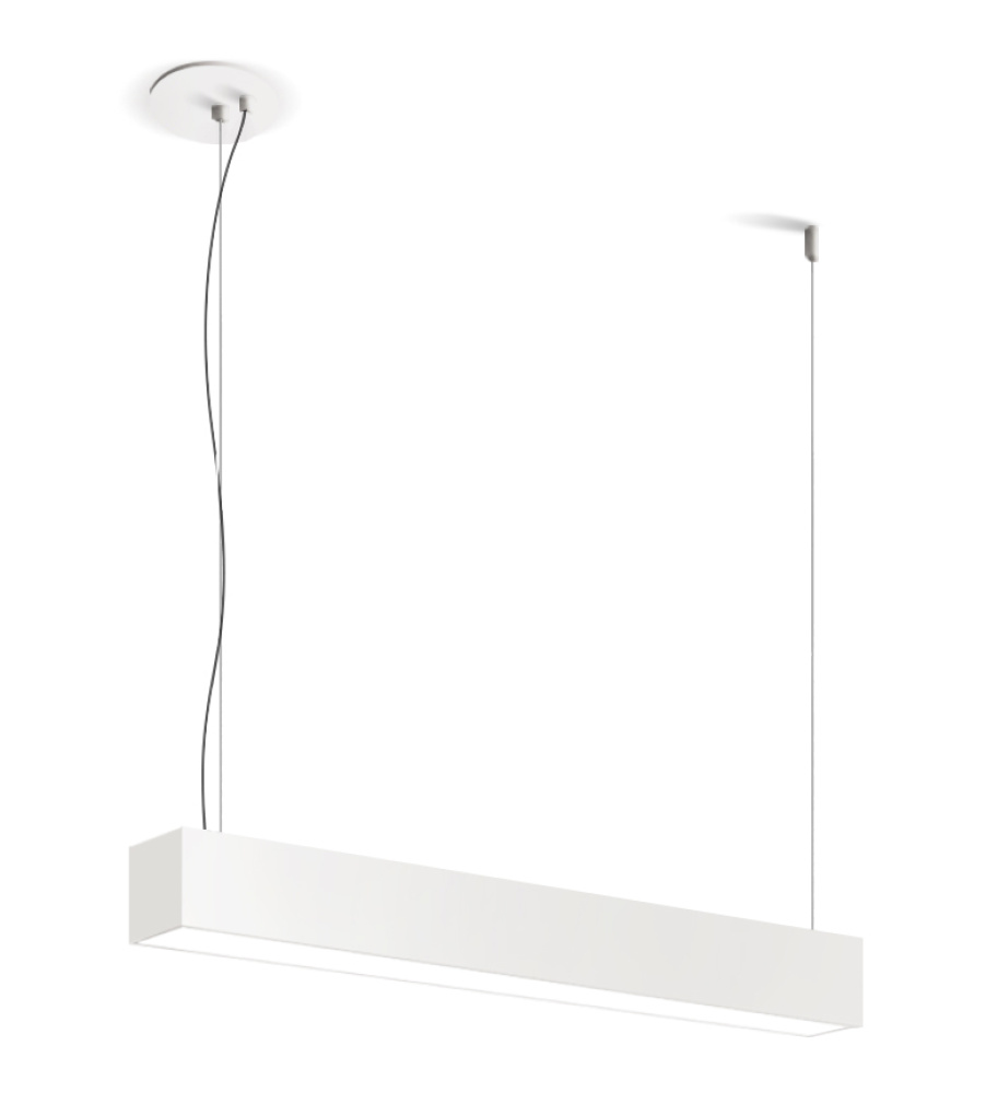 4' LED Linear Suspension Mount, 2"Wide, 3500K, White