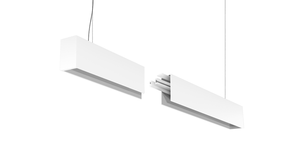 4' LED Linear Suspension Mount Extension Kit, 2" Wide, 3500K, White