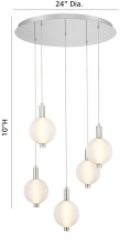 Eurofase 47208-025 - Palmas LED Pendant In Nickel