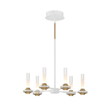 Eurofase 45712-029 - Torcia 12 Light Chandelier in White and Brass