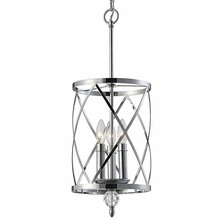 Canarm ICH172B03CH10 - Vanessa, 3 Lt Chandelier, Crystal Accent, 60W Type C, 9 3/4" W x 25" H