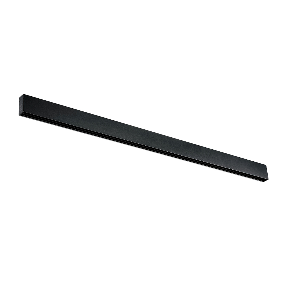 MAGNA Black 2 Meter surface / pendant mount magnetic channel with Center Feed