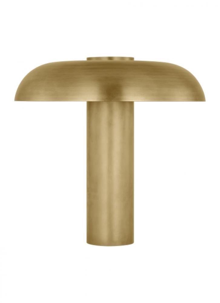 Sean Lavin Louver 1-light dimmable LED medium table lamp with natural brass finish