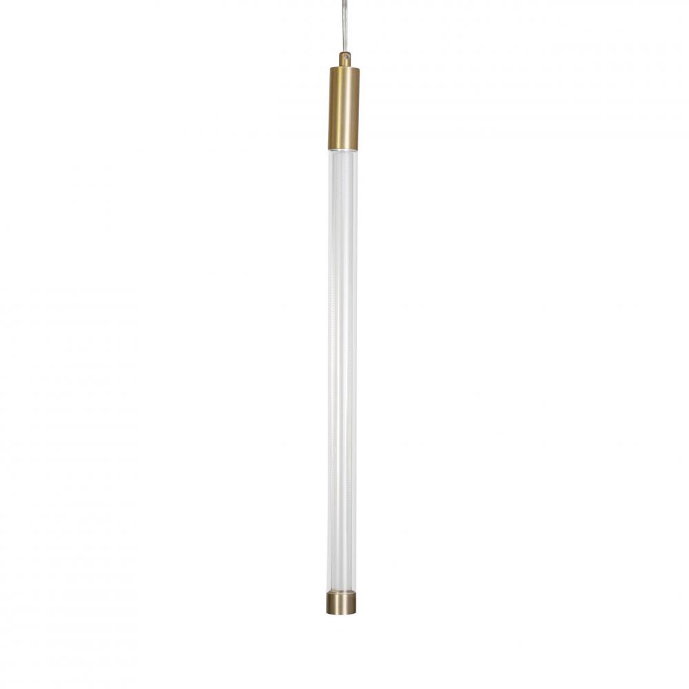 Saskia - LED Pendant 21 in Soft Gold with Clear Glass and Clear Acrylic