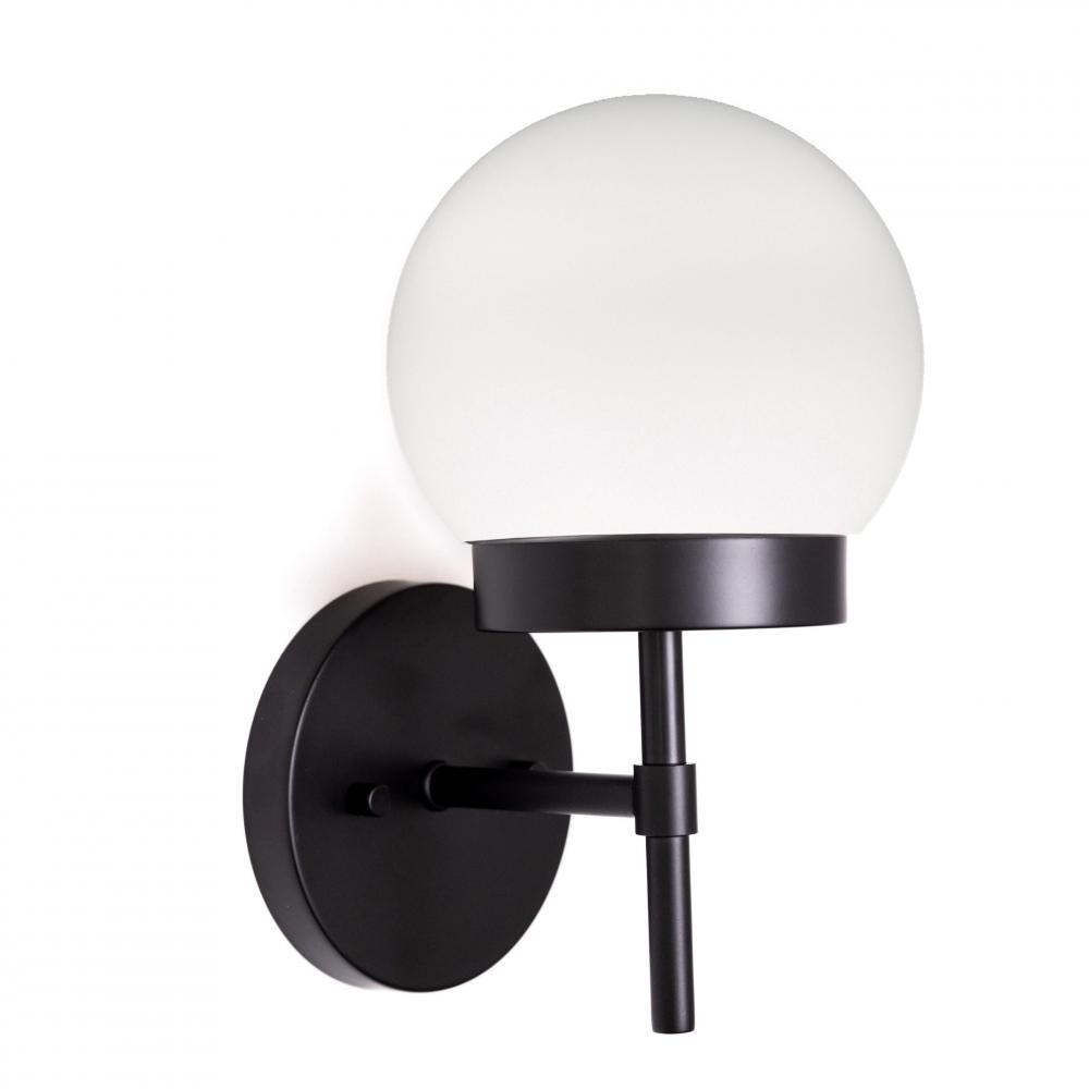 Liberty - 1 Light Wall Sconce in Black/Soft Gold with Opal Glass