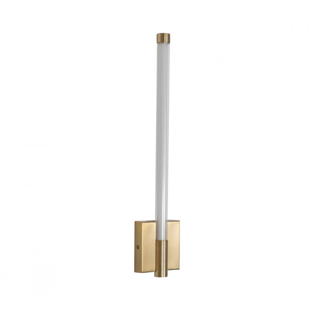 Saskia - LED 16 Wall Sconce in Soft Gold with Clear glass and Opal Acrylic