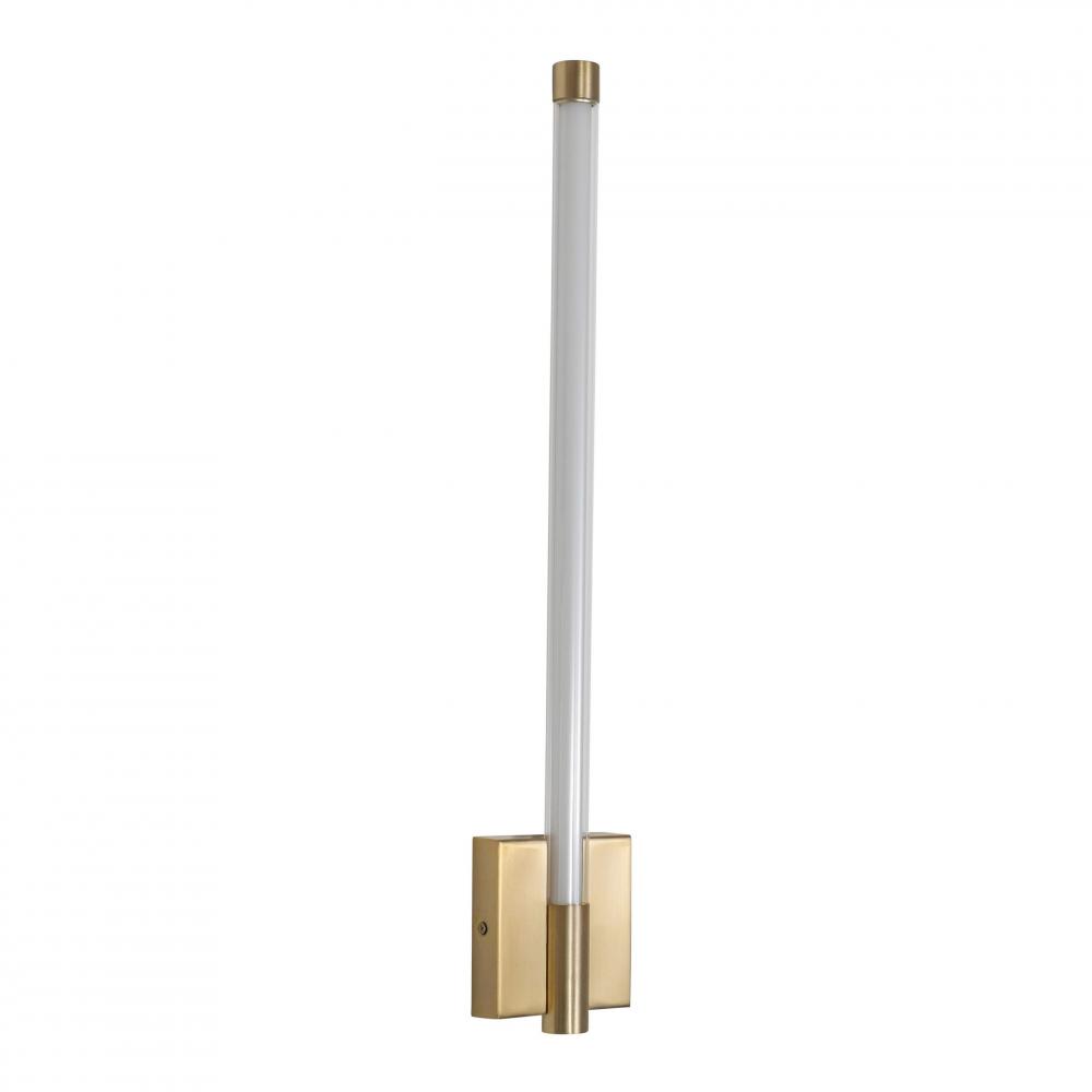 Saskia - LED 21 Wall Sconce in Soft Gold with Clear glass and Opal Acrylic