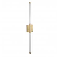 Russell Lighting WL7012/SG/OP - Saskia - LED 2 Light 31 1/2 Wall Sconce in Soft Gold with Clear glass and Opal Acrylic