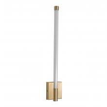 Russell Lighting WL7014/SG/OP - Saskia - LED 21 Wall Sconce in Soft Gold with Clear glass and Opal Acrylic