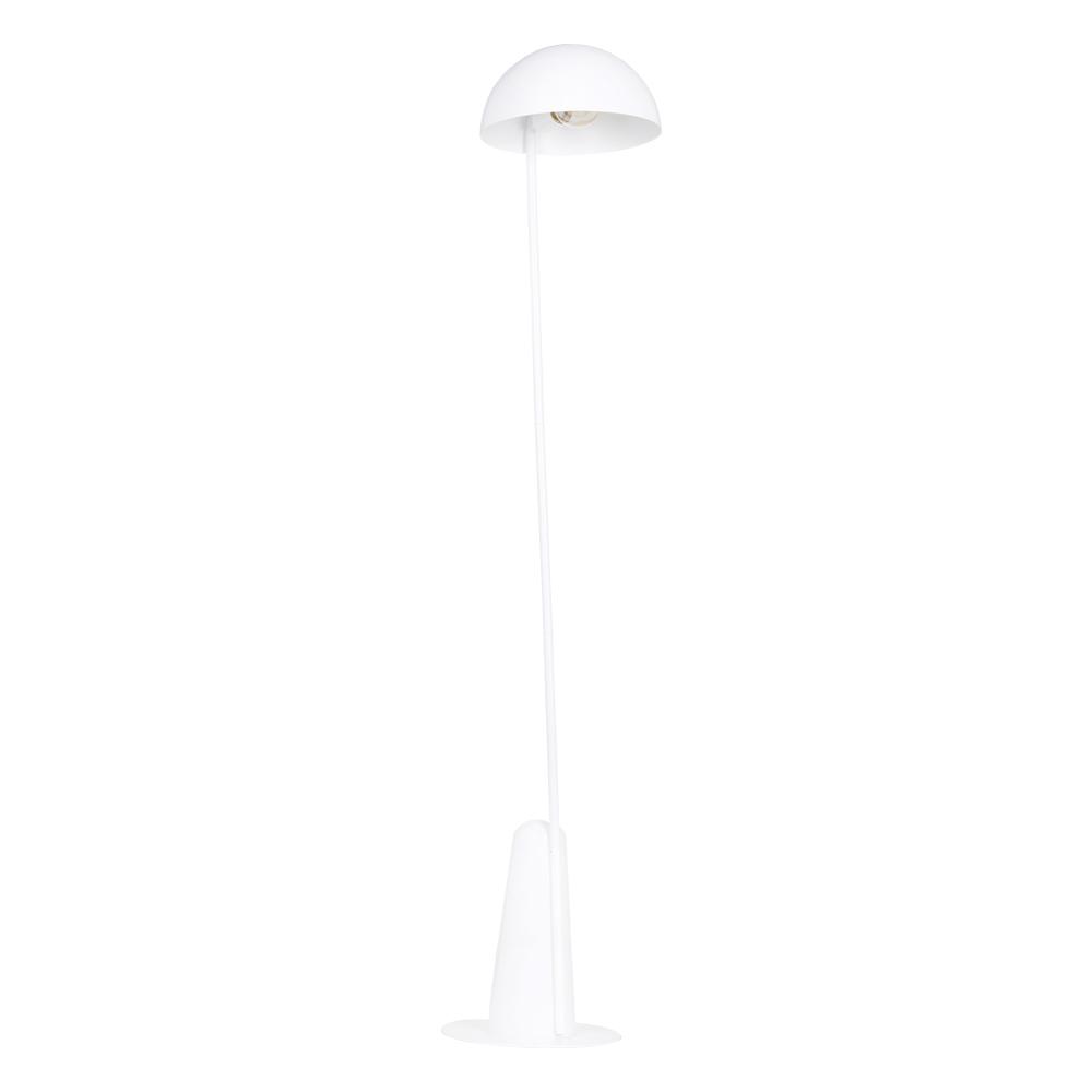 1 LT Floor Lamp w/ White Finish & White Metal Shade