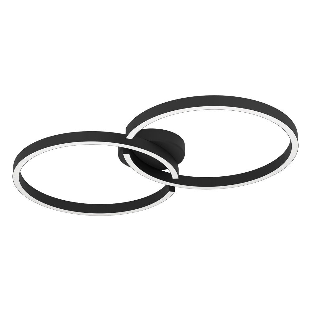 Integrated LED 3 CCT Ceiling/Wall Light w/ Structured Black Finish & White Diffuser
