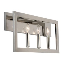 Eglo Canada 204477A - 3 LT Bath/Vanity Light w/ Satin Nickel Finish & Candelabra Based Socket Holders
