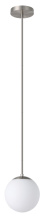 Eglo Canada 206419A - 1 LT Mini Pendant w/ Matte Nickel Finish & White Glass Shade
