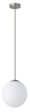 Eglo Canada 206422A - 1 LT Pendant w/ Matte Nickel Finish & White Glass Shade