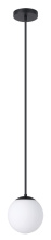 Eglo Canada 206423A - 1 LT Mini Pendant w/ Black Finish & White Glass Shade