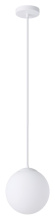 Eglo Canada 206427A - 1 LT Pendant w/ White Finish & White Glass Shade