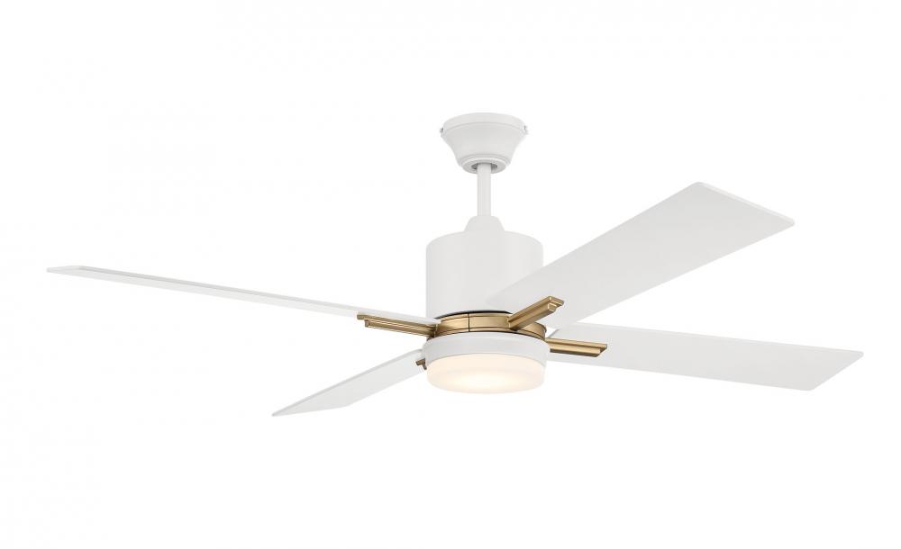 52" Ceiling Fan w/Blades LED Light Kit