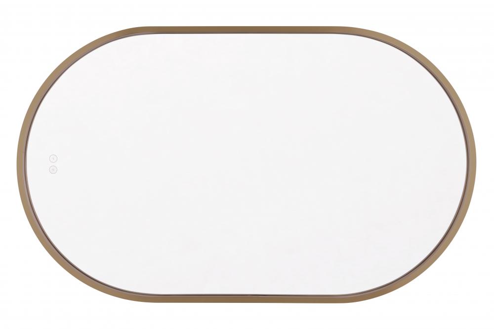 24" x 36" Oval LED Mirror with defogger, dimmable 3CCT 3000-5000K