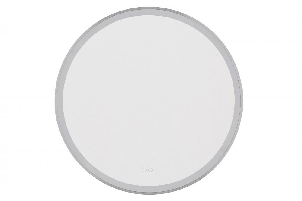 32" Framed Round LED Mirror with defogger, dimmable 3CCT 3000-5000K