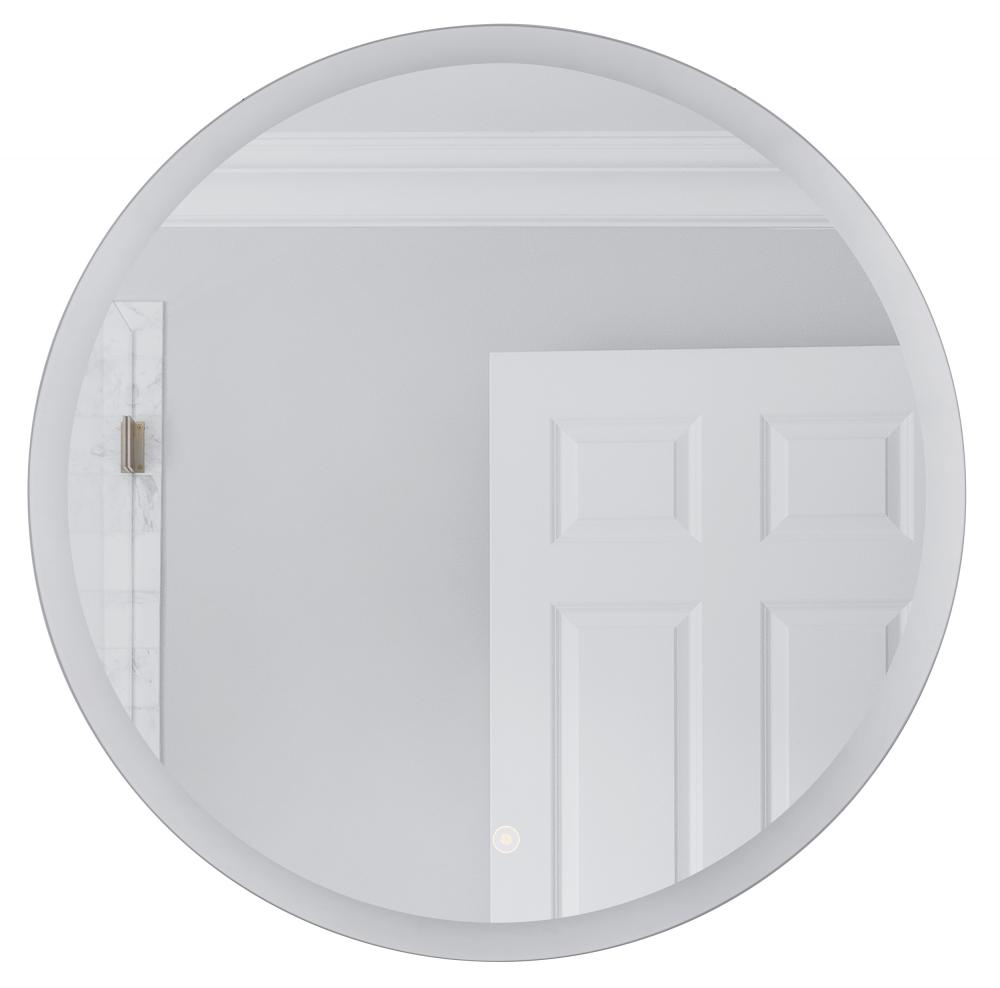 28'' LED Round Mirror with Defogger, Touch Button for ON/OFF