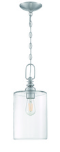 Craftmade 49891-BNK-C - Dardyn 1 Light Mini Pendant in Brushed Polished Nickel (Clear Glass)