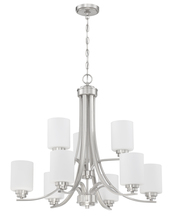 Craftmade 50529-BNK-WG - Bolden 9 Light Chandelier in Brushed Polished Nickel (White Glass)